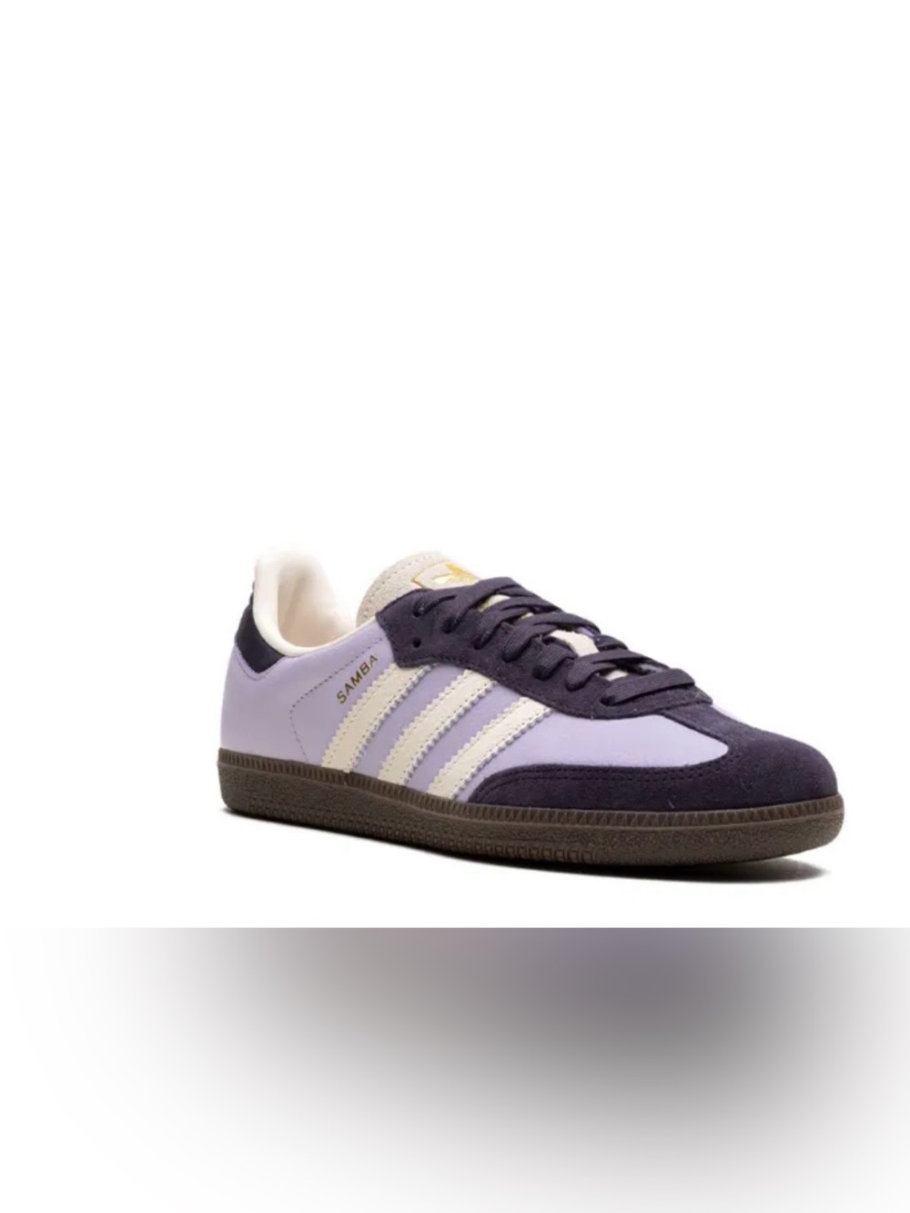 ADIDAS Samba OG Lavender and Dark Purple -Gold Leather Suede Sneakers - SOLD OUT